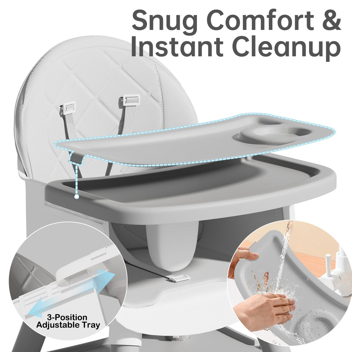 6-in-1 Convertible Baby Highchair D346