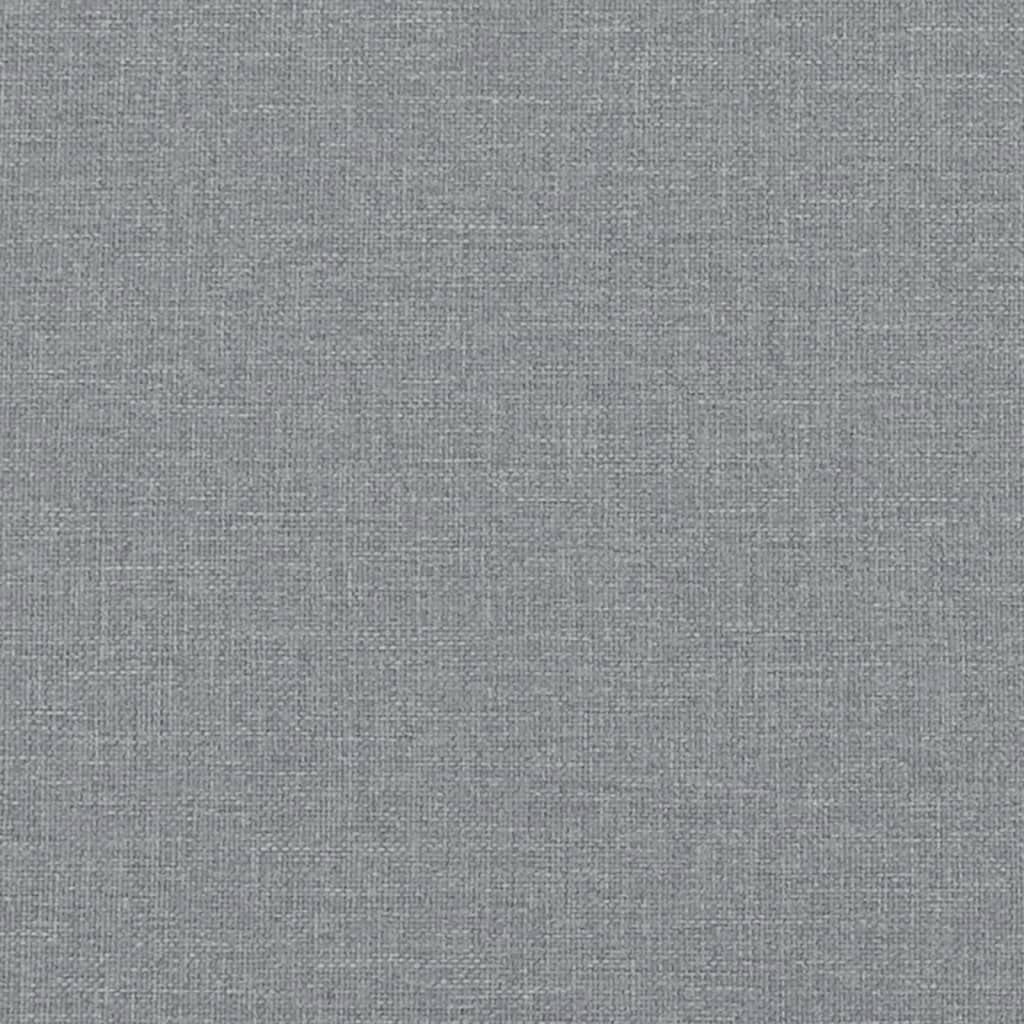 Light Gray 3-Seater Fabric Sofa with Footstool D793