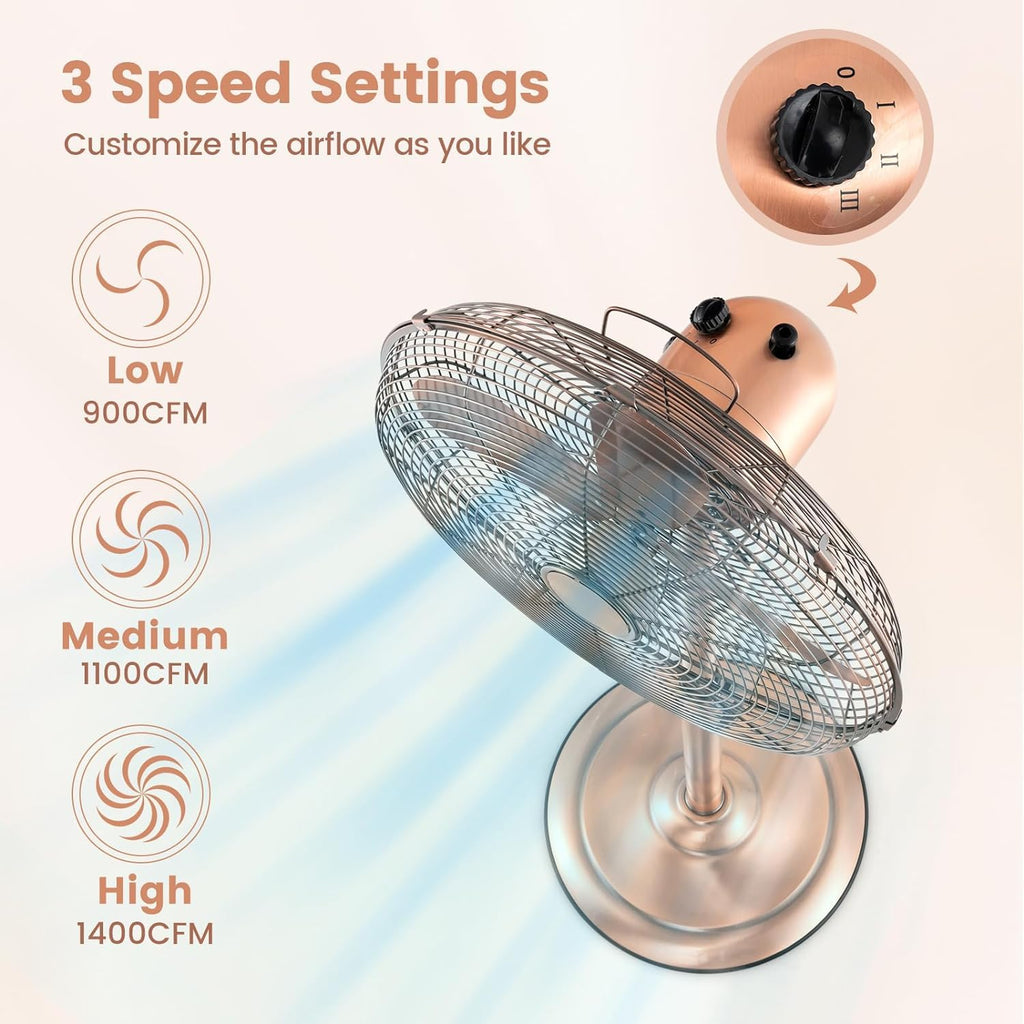 16'' Oscillating Pedestal Fan with 3 Speed H445