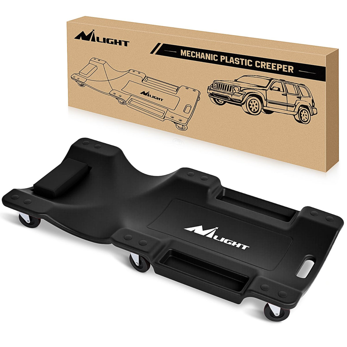 40" Mechanic Plastic Creeper with Padded Headrest Y879
