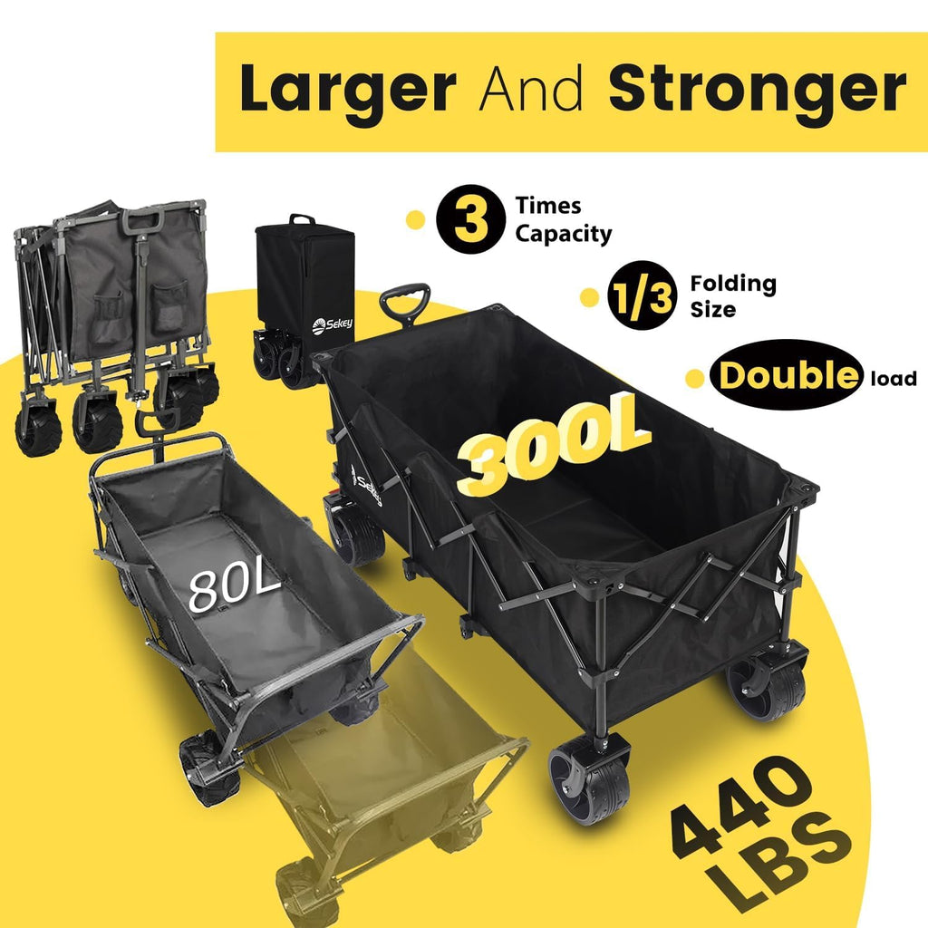 300L Extended Collapsible Wagon, 660 lb Capacity A58655