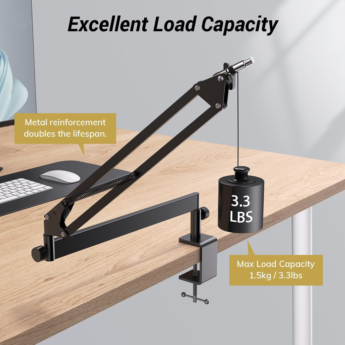 USB Condenser Microphone with Boom Arm B848