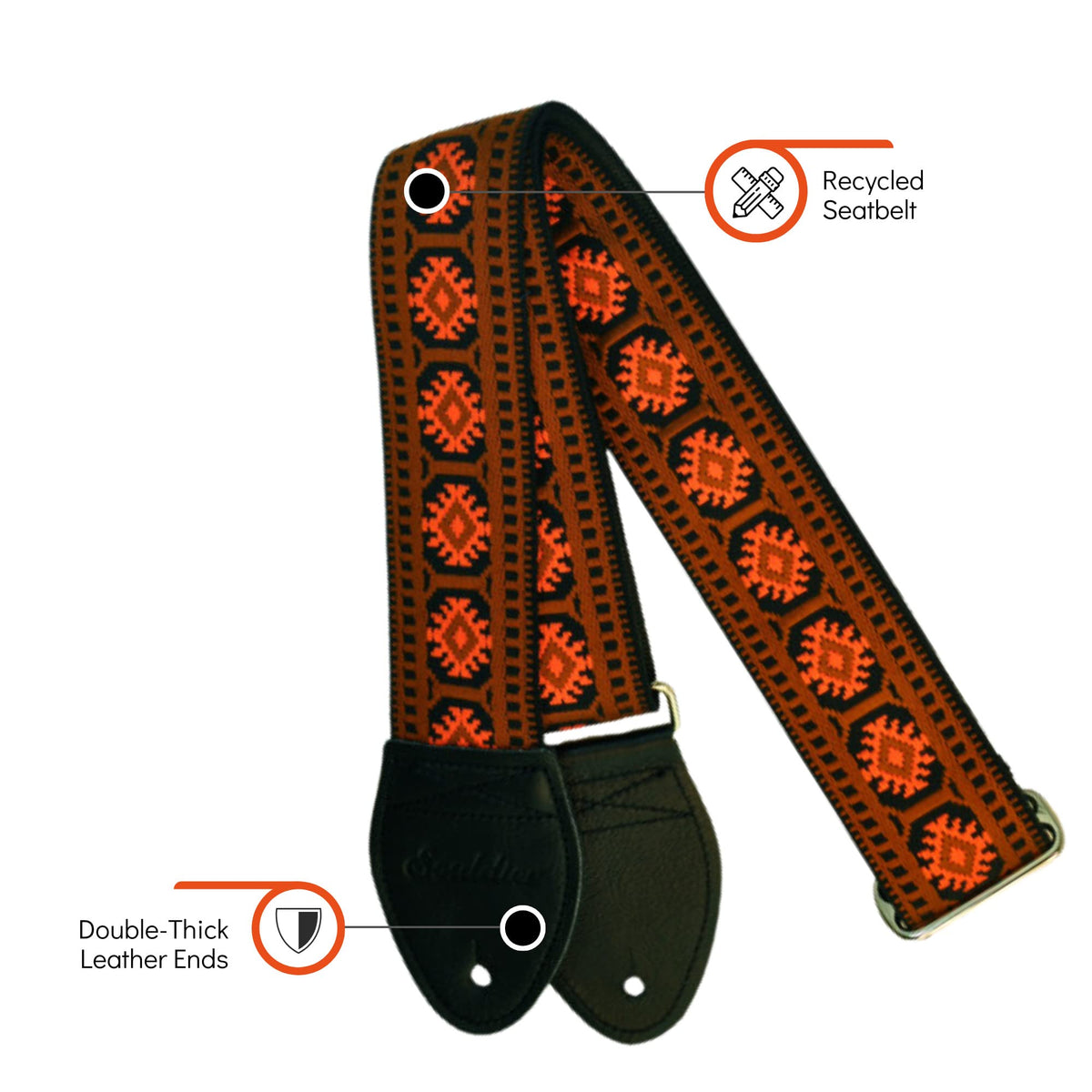 Handmade Fabric Bass Strap N358