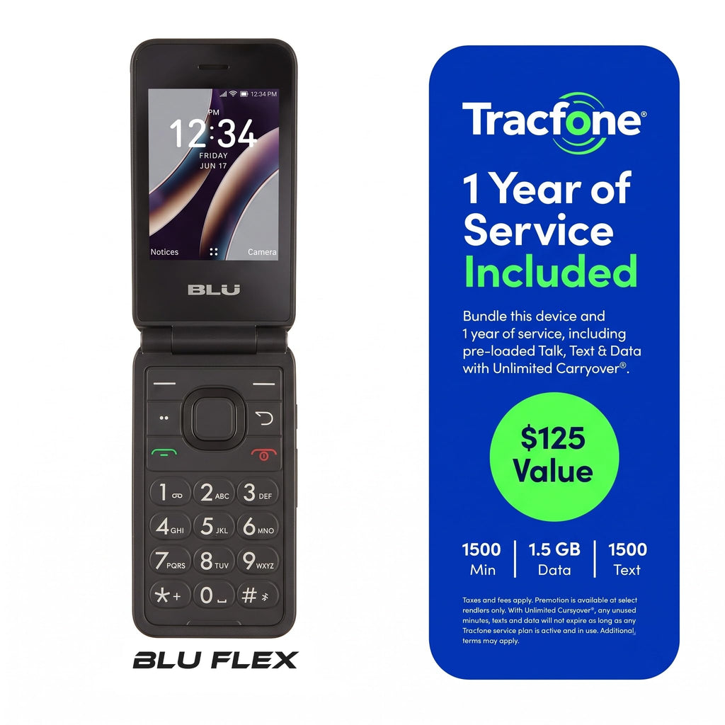 Black 4G Flip Phone S24035