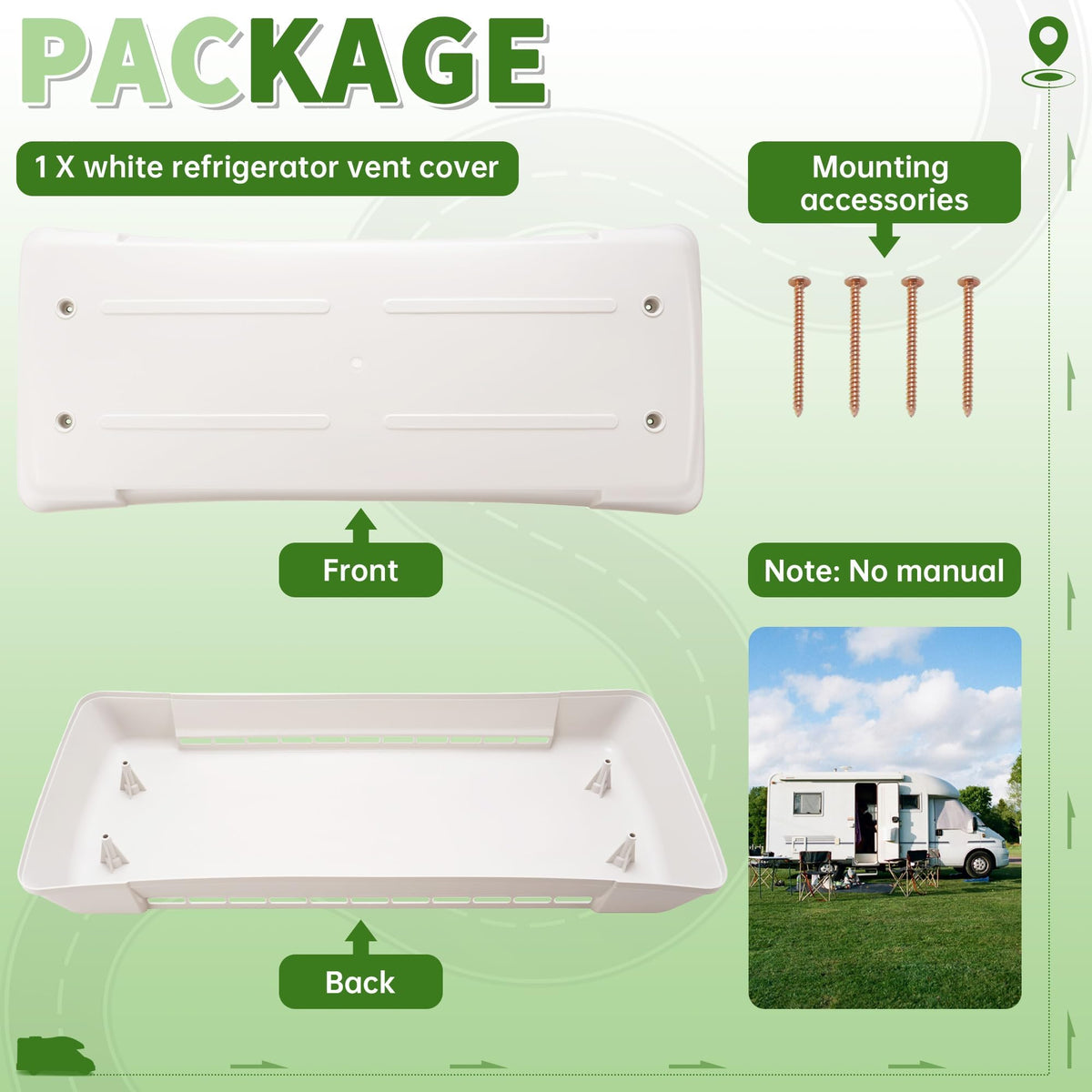 RV Refrigerator Vent Cover C959