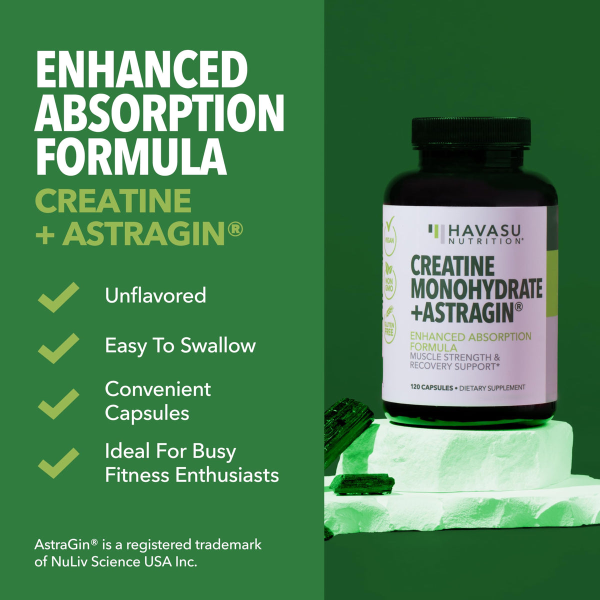 Creatine Monohydrate Capsules 3g Per Serving M4958
