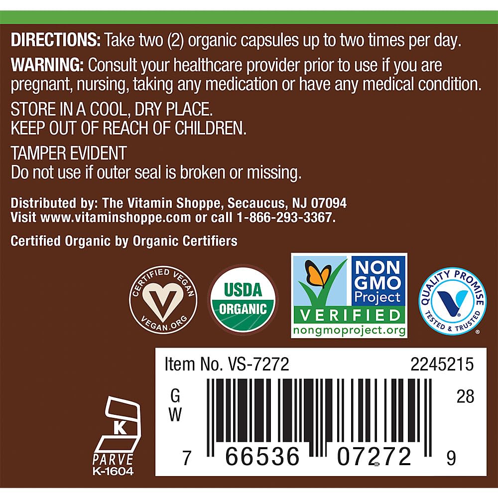 Organic Moringa 1,000 MG 100 Capsules Z364