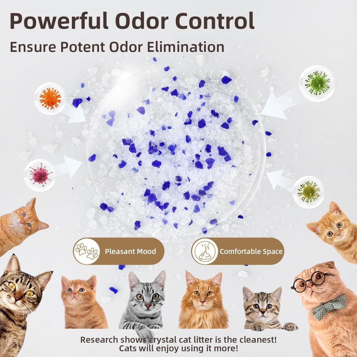 Crystal Cat Litter Silica Gel Non-Clumping Unscented 17.2 lb T809538