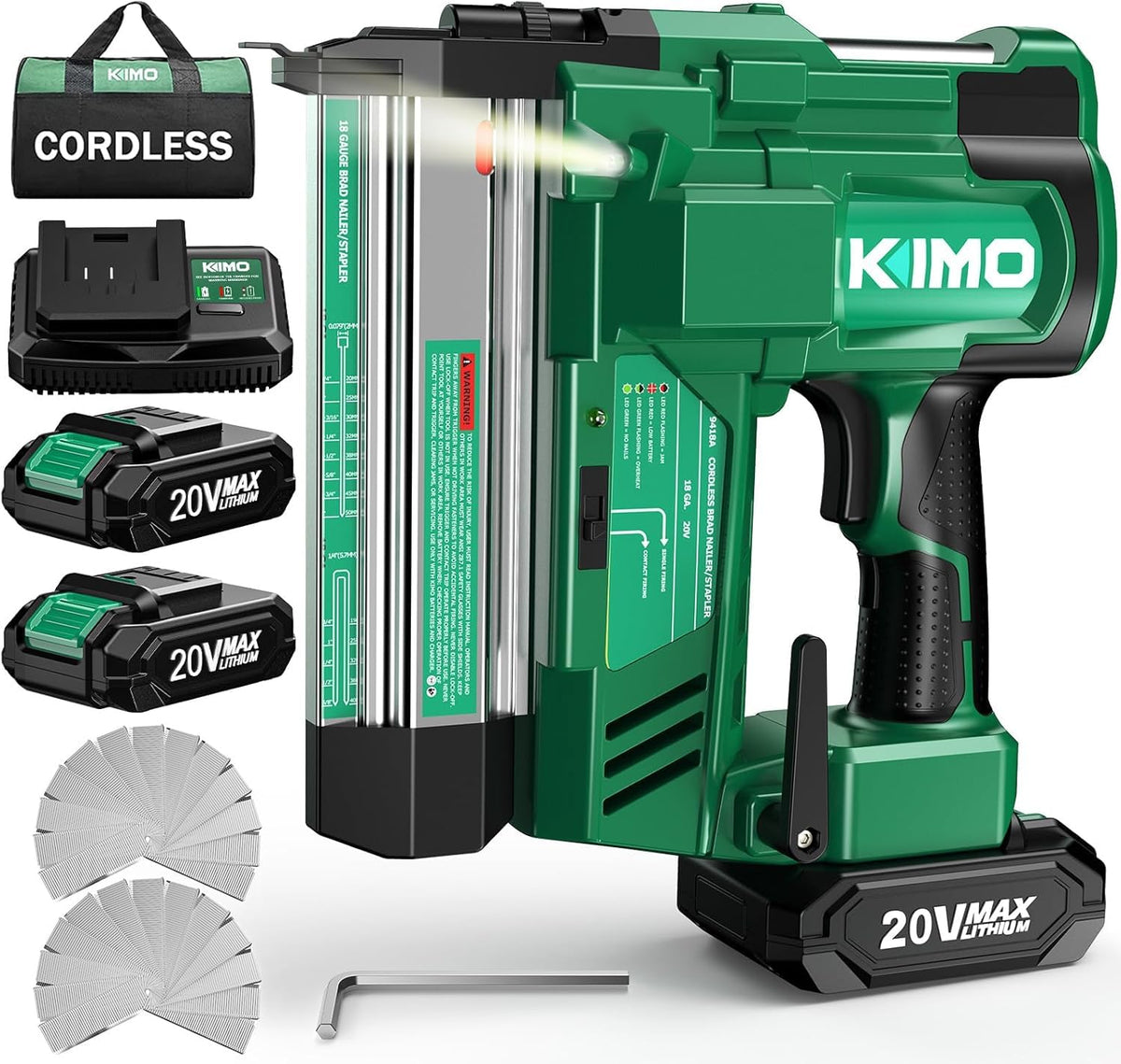 18 Gauge Cordless Brad Nailer and Stapler with Battery I709938