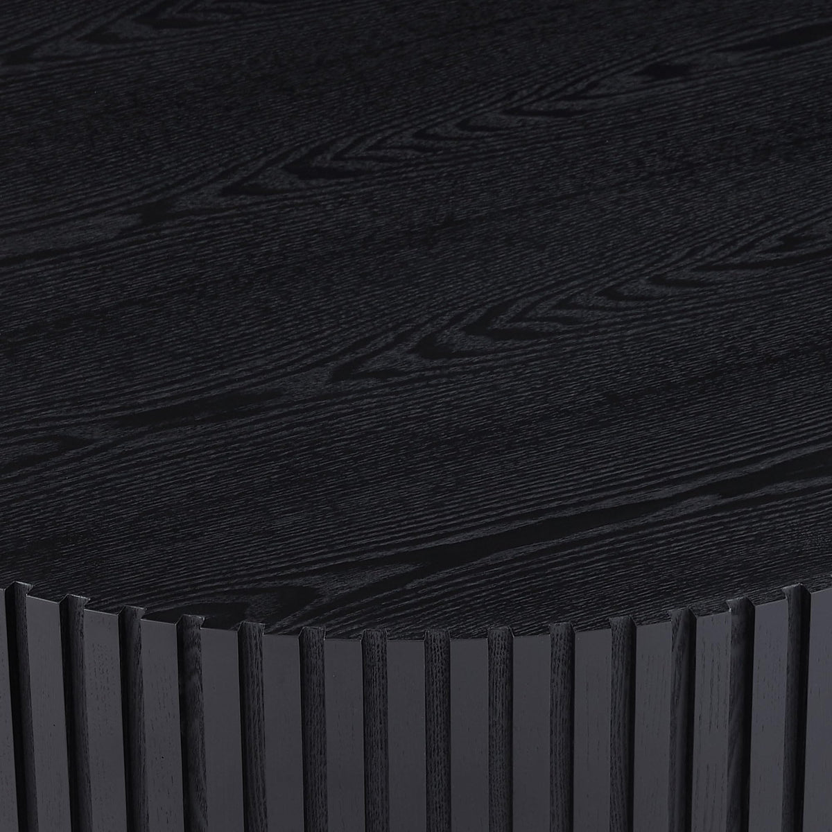 Matt Black Round Nesting Wood Coffee Table X182243