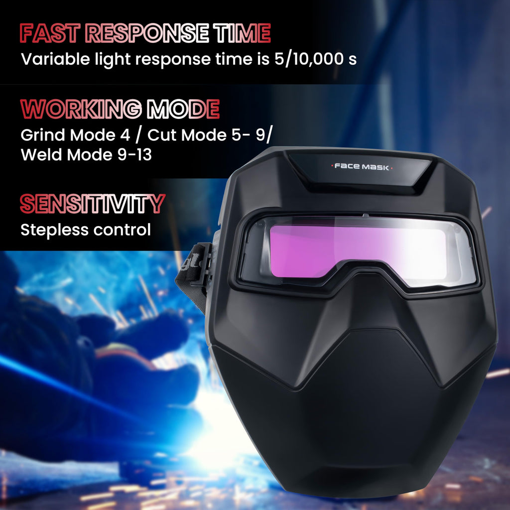 Auto Darkening Welding Goggles with Welder Mask and 10 Replacement Lenses J761