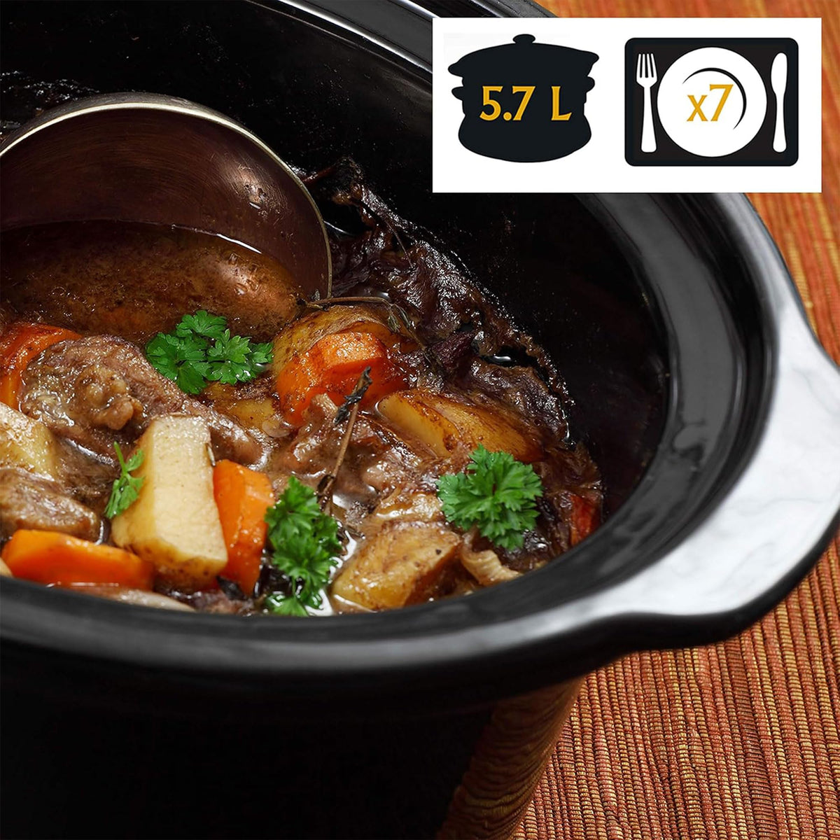 6-Quart Oval Portable Slow Cooker U170