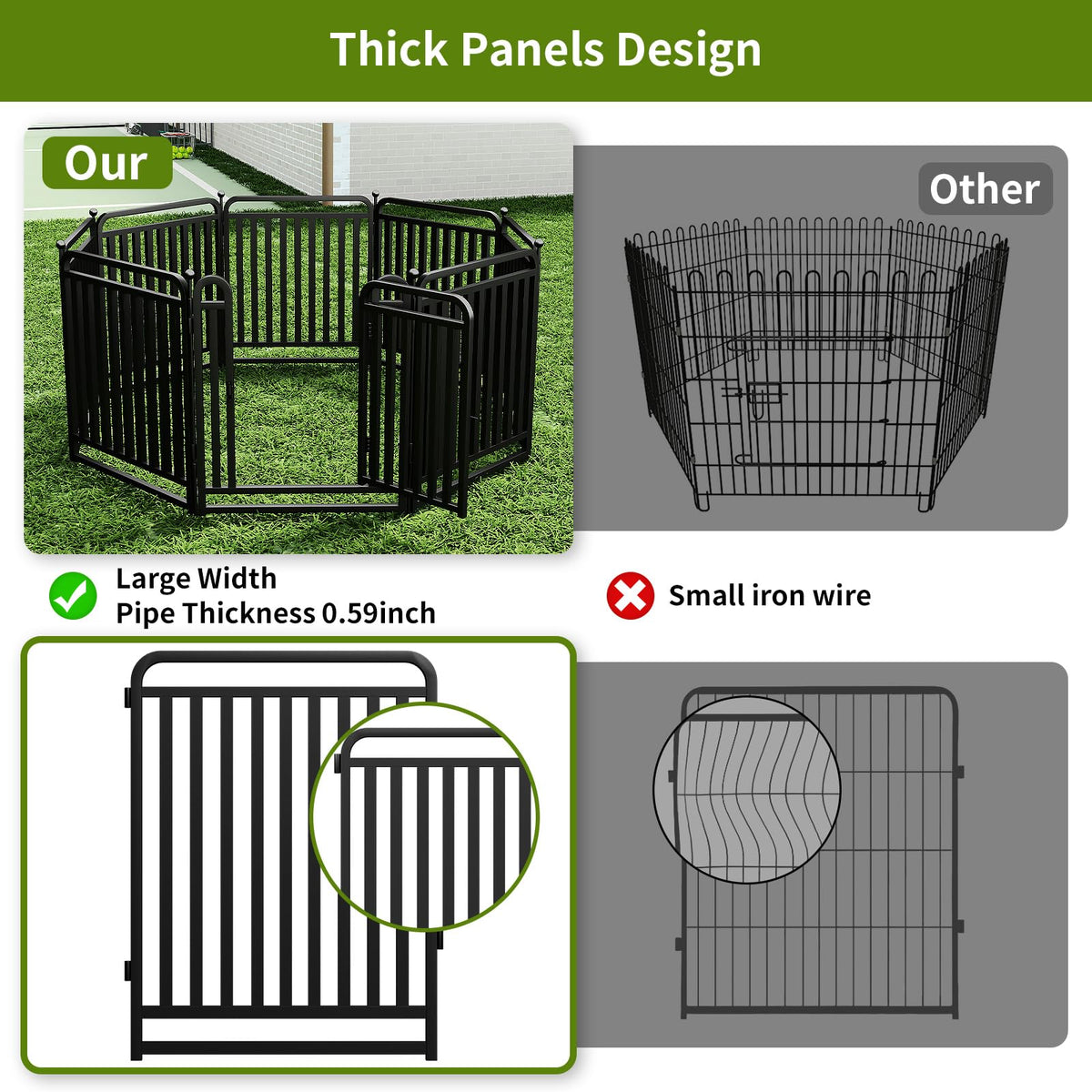 32" Heavy Duty 16 Panels Dog Playpen M884455