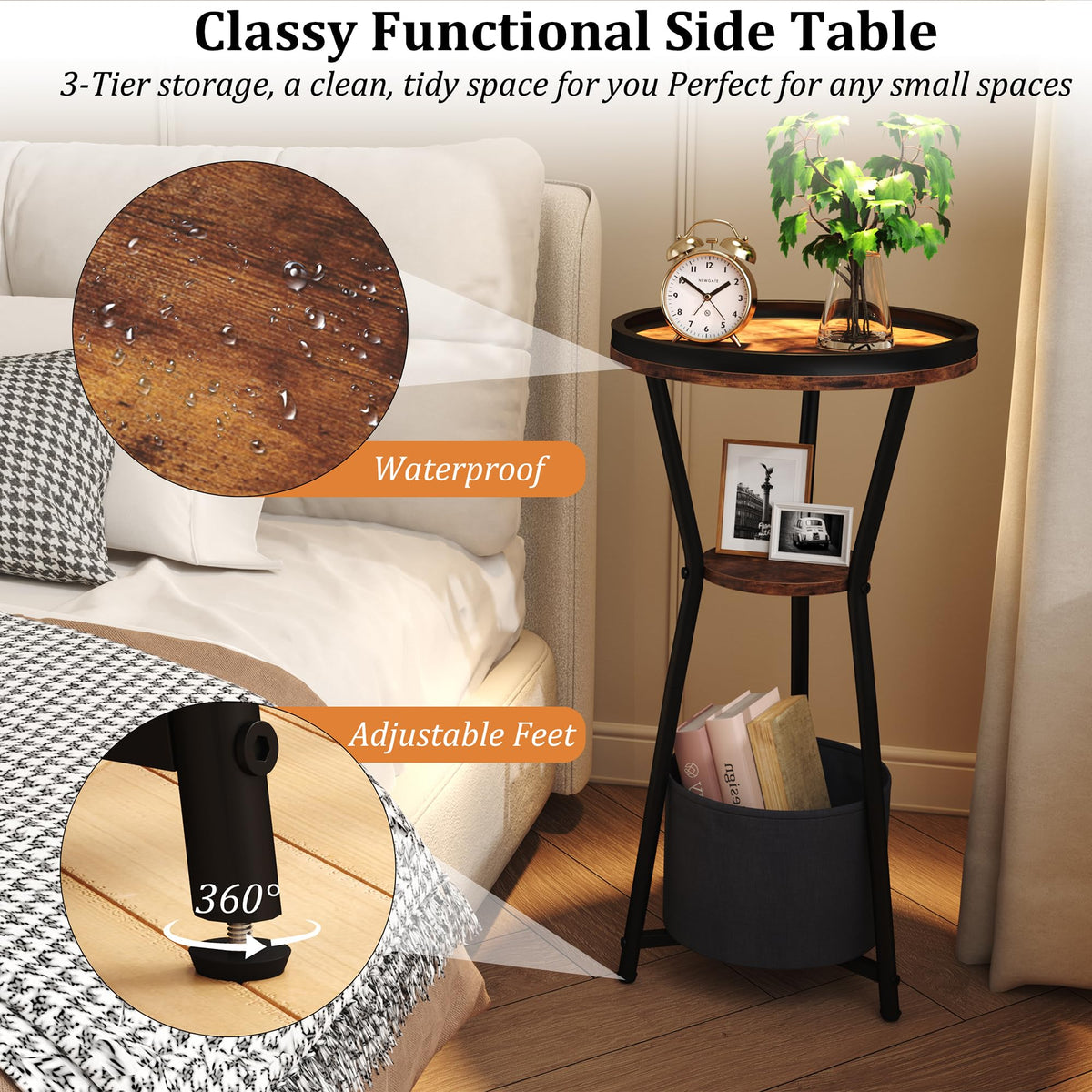 Round 3-Tier Side Table R585323