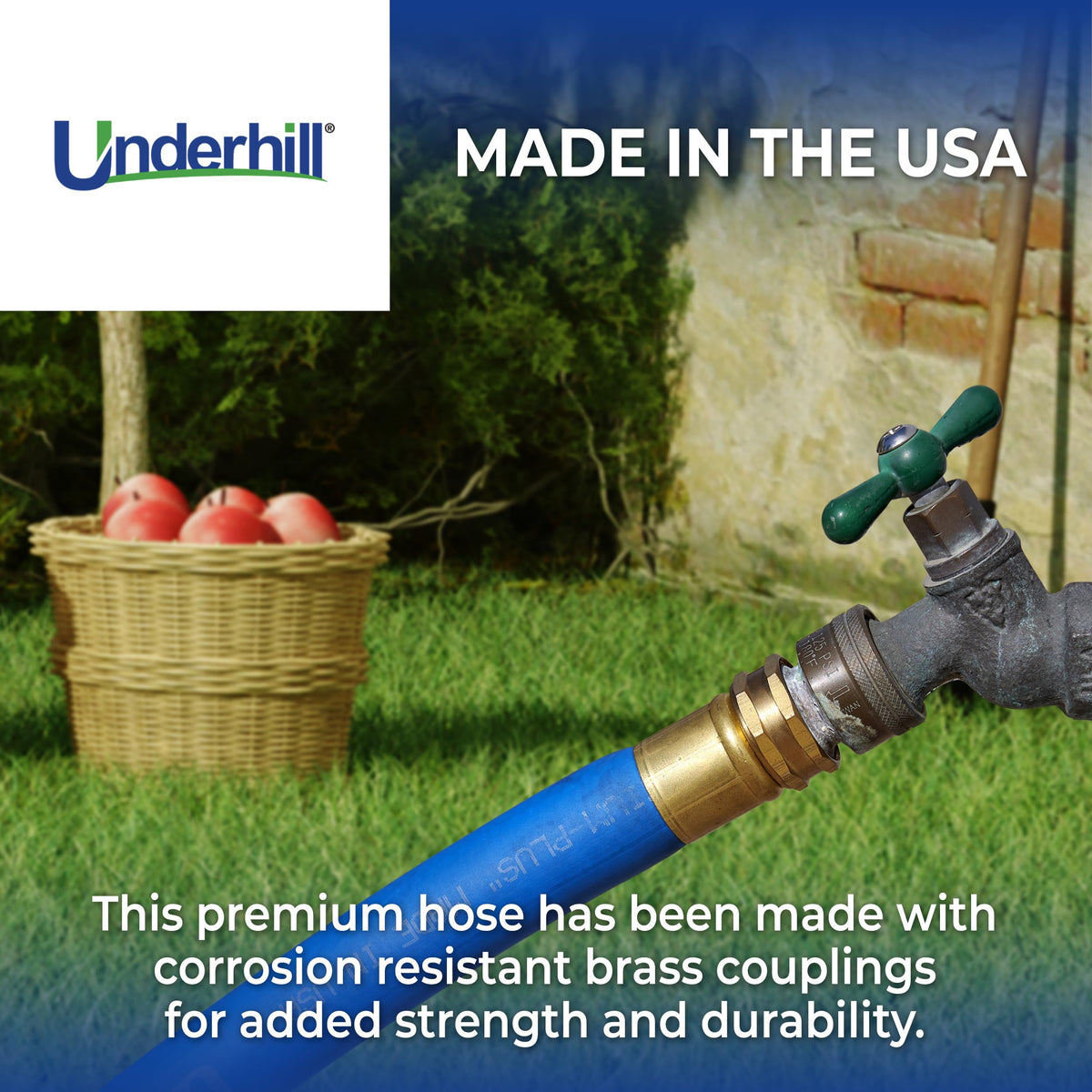 Blue 100 ft Lightweight Flexible Anti-Kink Garden Water Hose T9259