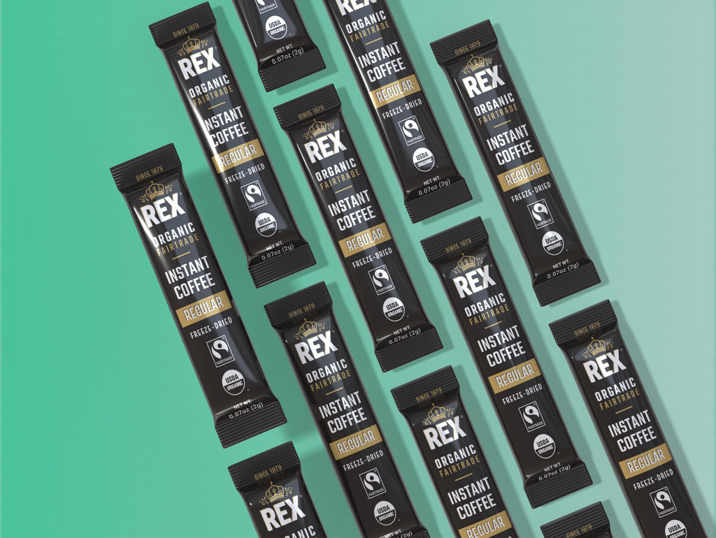 Organic Fairtrade Medium Roast Instant Coffee Sticks 25 Count A2348