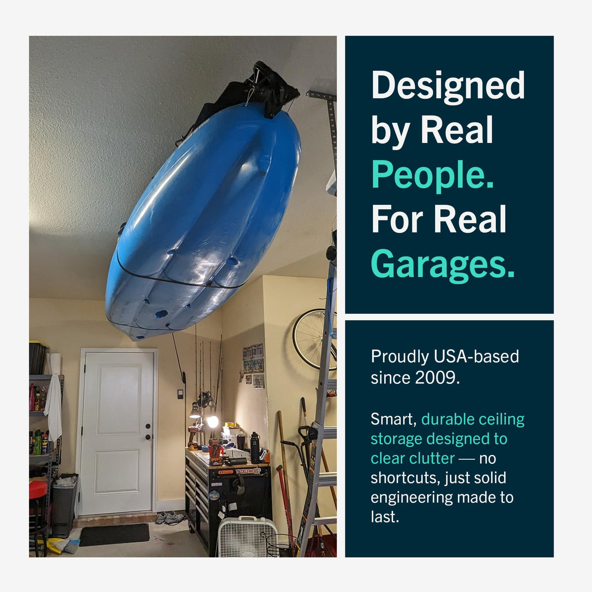Kayak and Canoe Ceiling Hoist Storage Rack Y73369