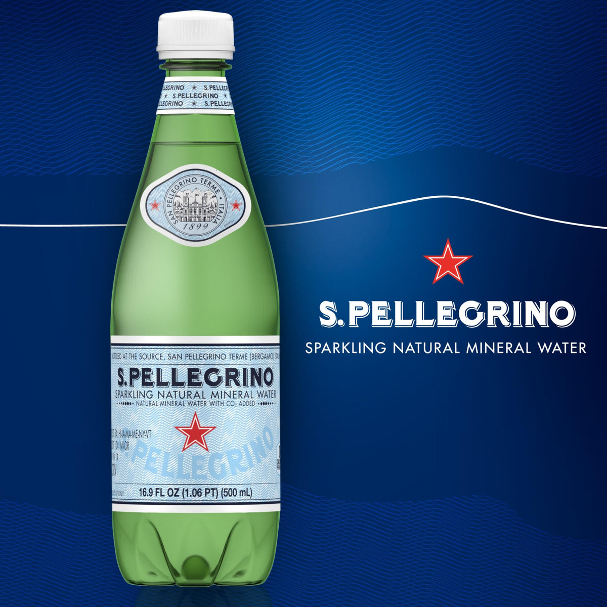 Sparkling Natural Mineral Water 16.9 Fl Oz Pack of 12 Z52533