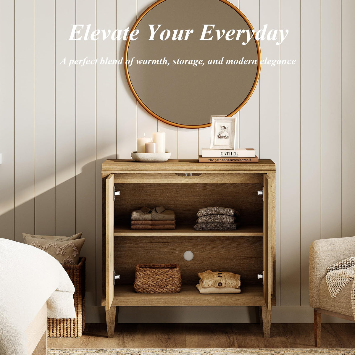 Wood TV Stand with Storage M139