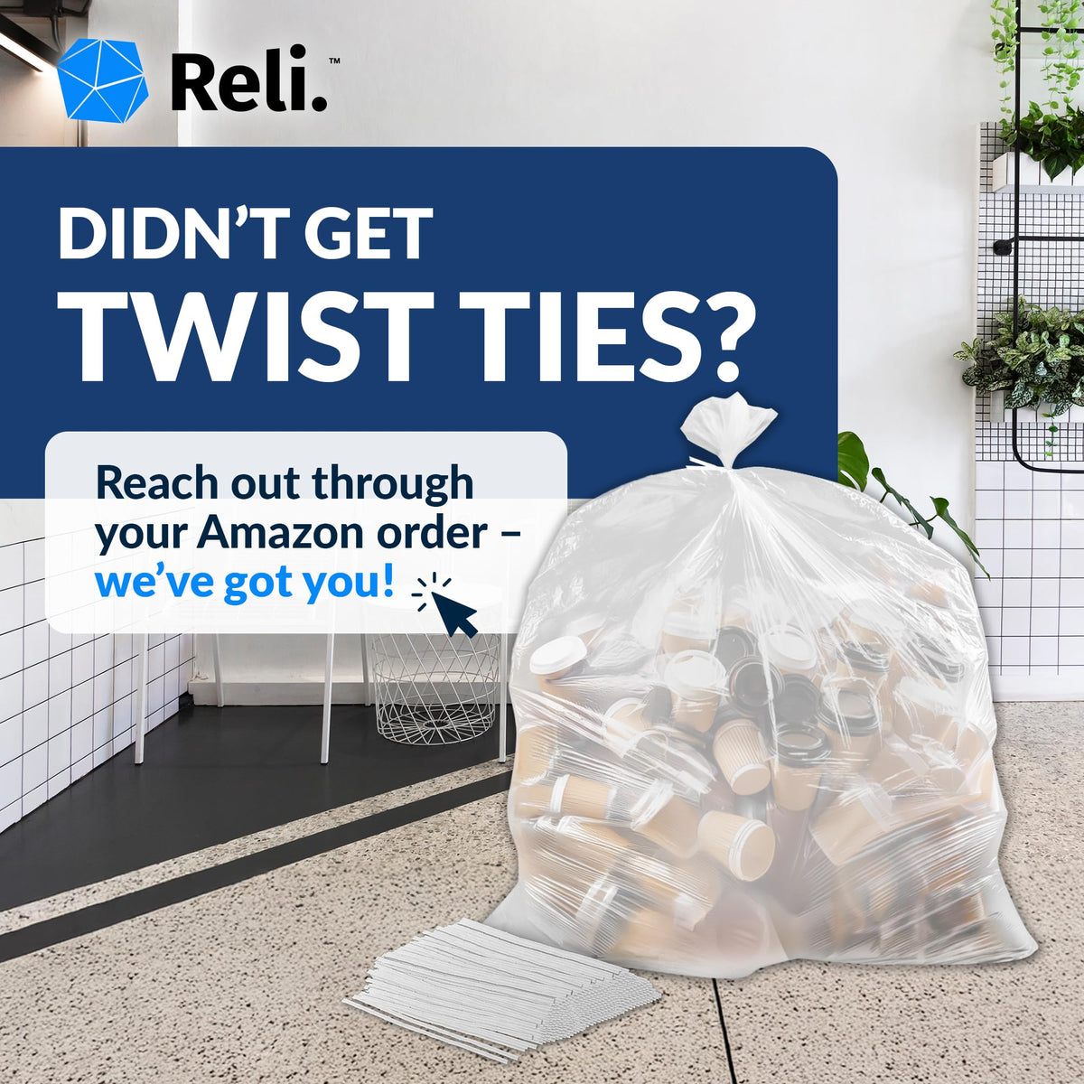 65 Gallon Heavy Duty Trash Bags C357
