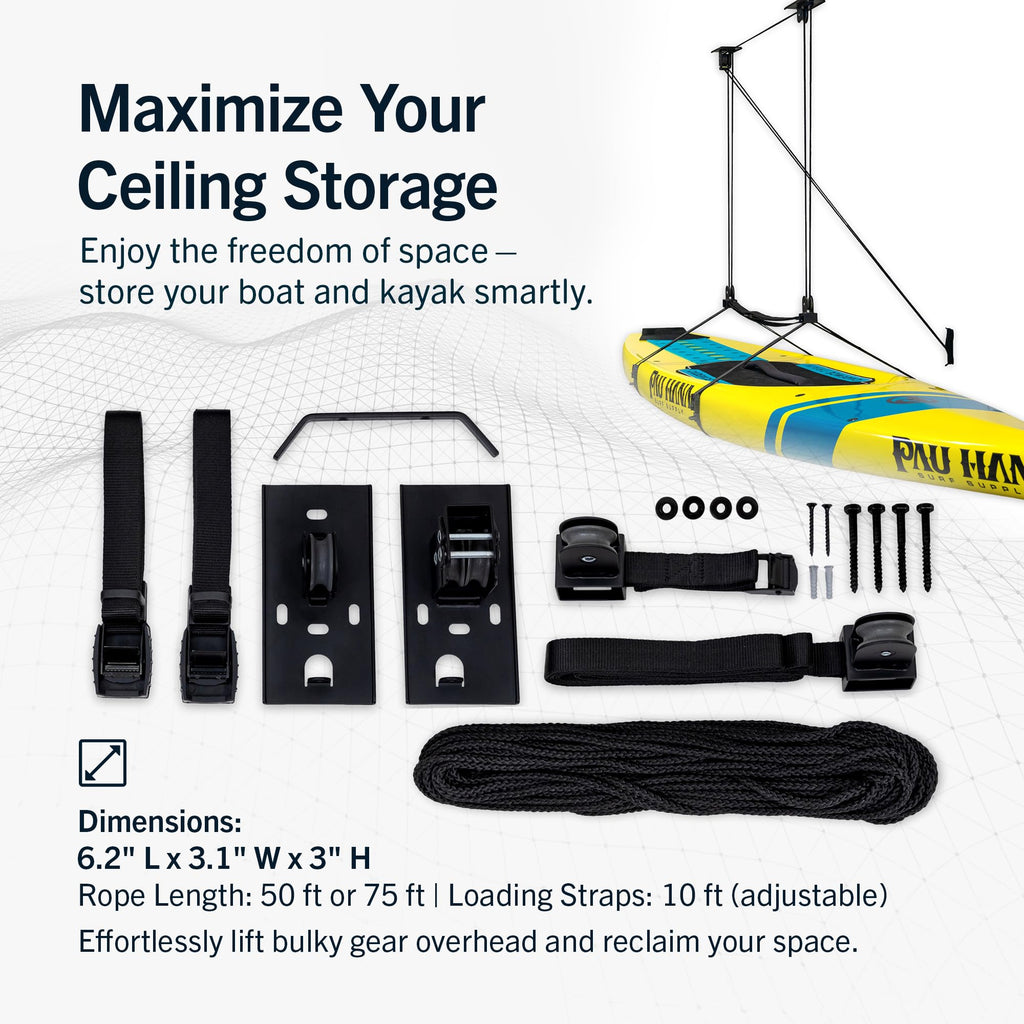 Kayak and Canoe Ceiling Hoist Storage Rack Y73369