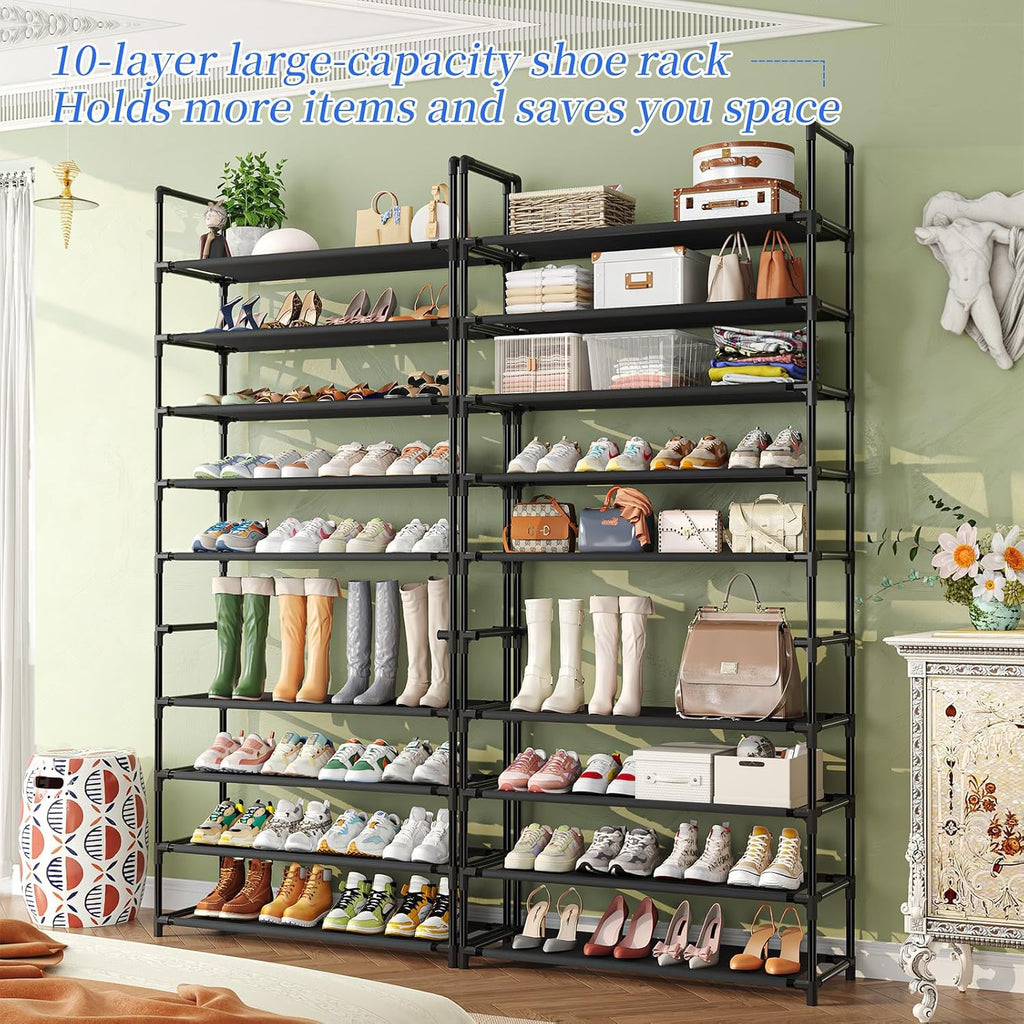 Black 10 Tier Shoe Rack G375089