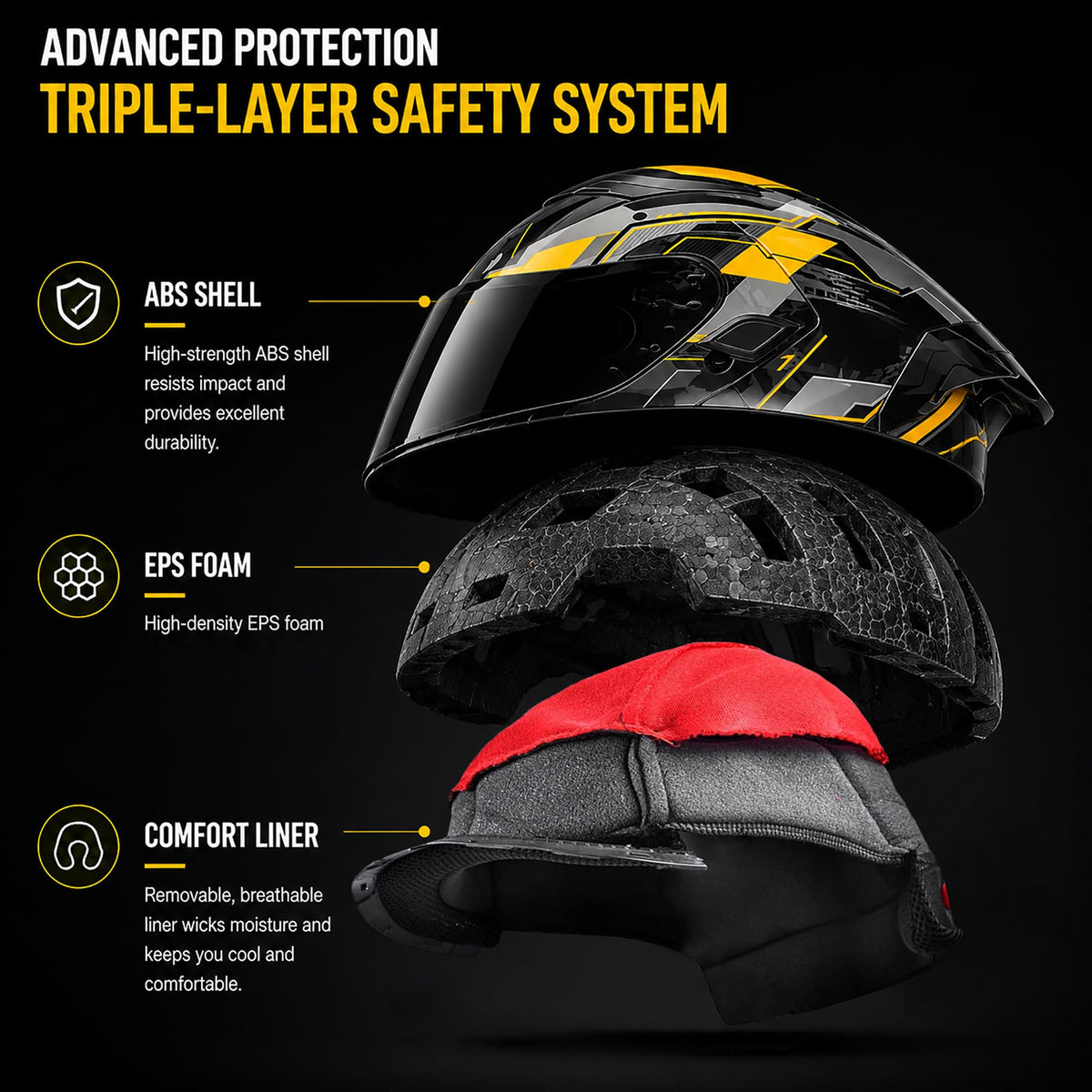 Bluetooth Modular Flip Up DOT Approved Full Face Motorcycle Helmet U180344