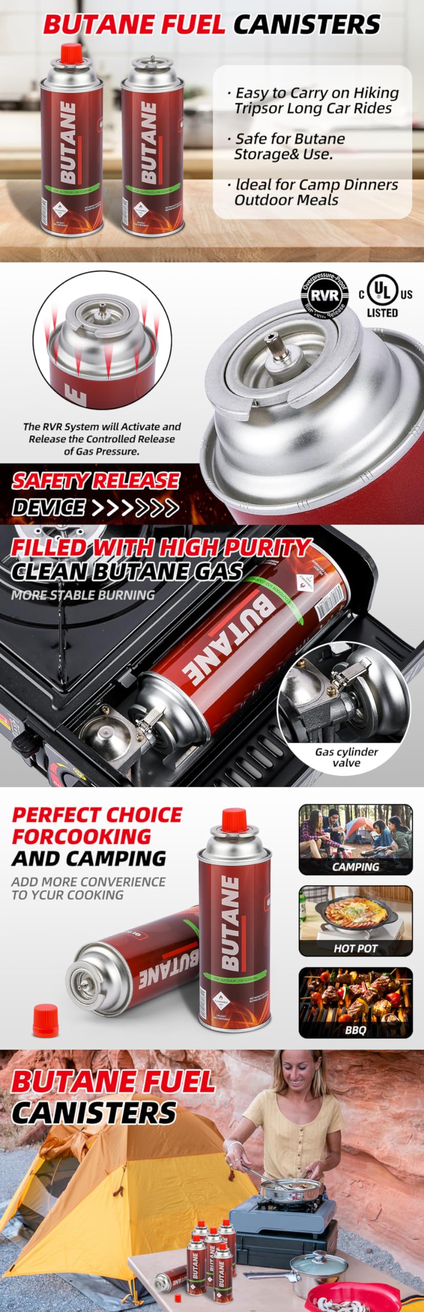 Butane Fuel Canisters J41551