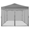 Gazebo Replacement Mosquito Netting 10 x 10ft Grey Z696