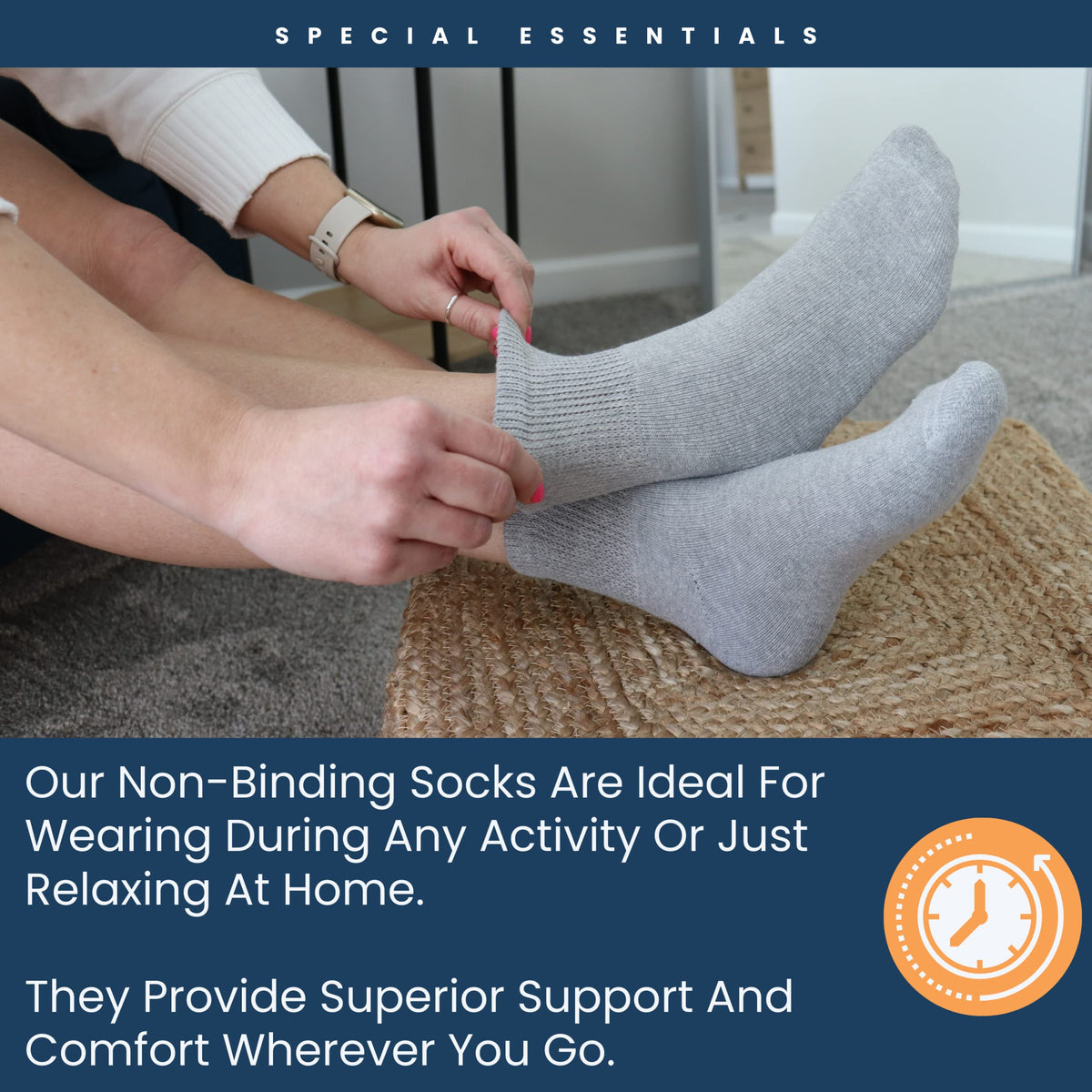 Women's Diabetic Ankle Socks, 6 Pairs, Non-Binding B643