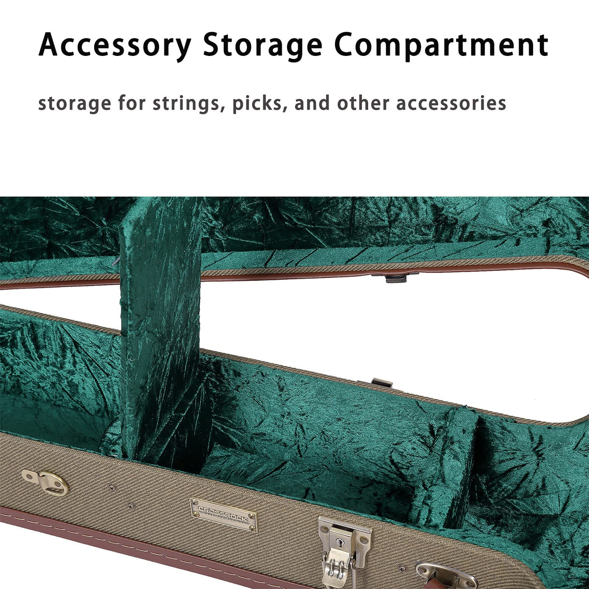 Vintage Green Semi-Hollow Electric Guitar Case F7413