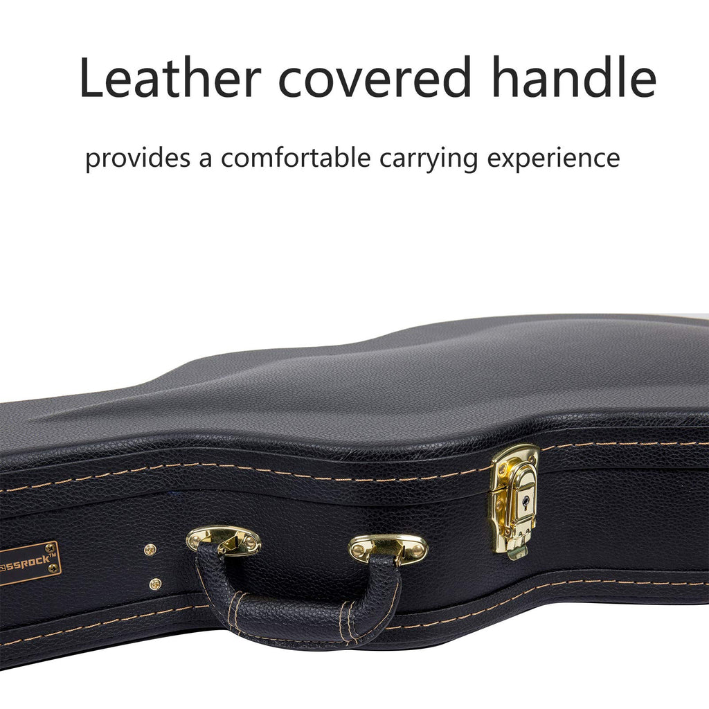 Black Wooden Case for 16" Archtop Hollow Body Jazz Electric Guitars U149