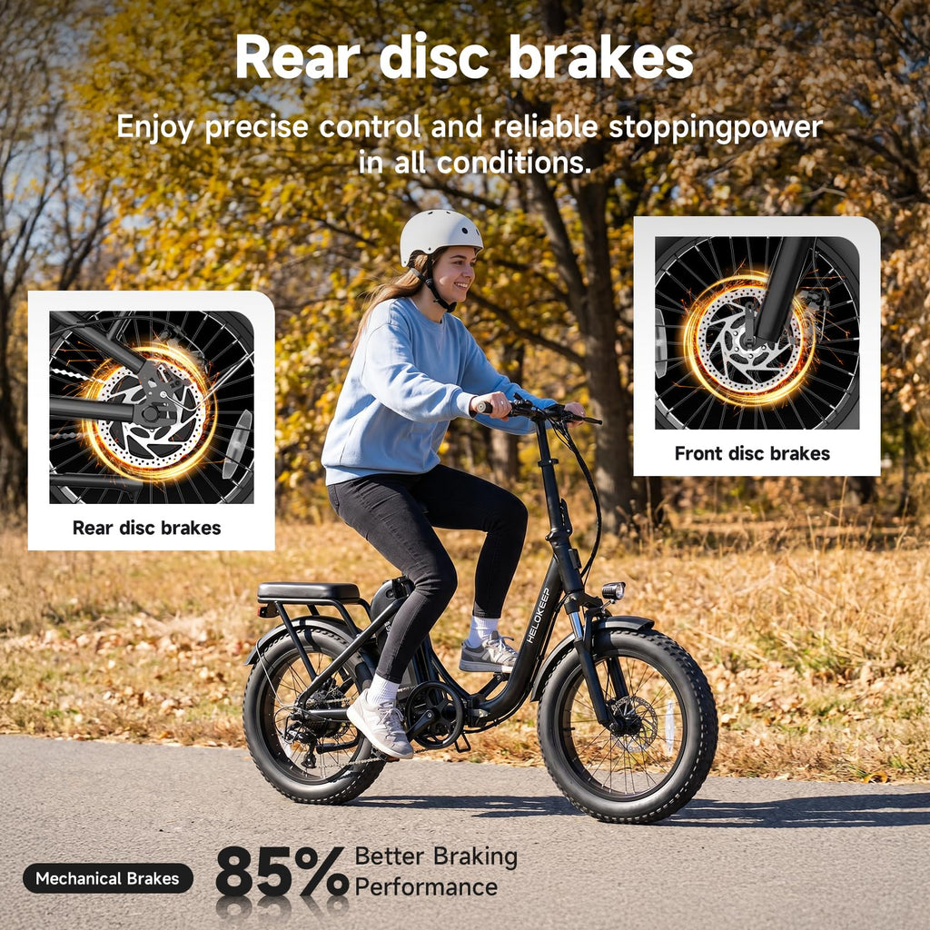 Folding Electric Bike with Rear Rack B164