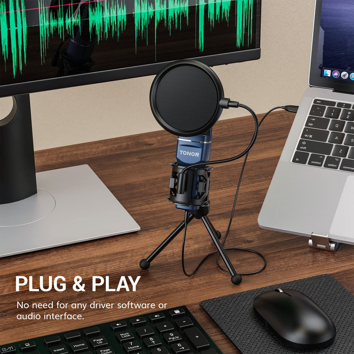 USB Condenser Microphone with Boom Arm B848