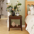 Solid Wood End Table with Storage Shelf Z805