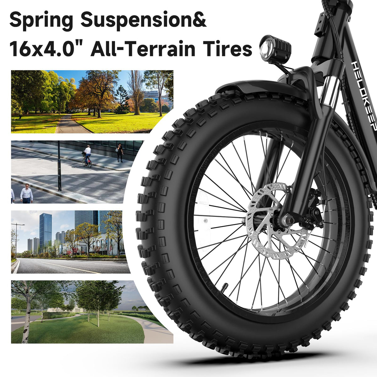 Folding Electric Bike with Rear Rack B164