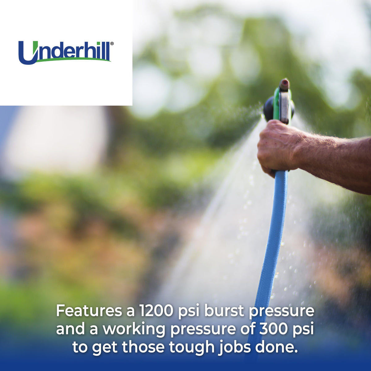 Blue 100 ft Lightweight Flexible Anti-Kink Garden Water Hose T9259