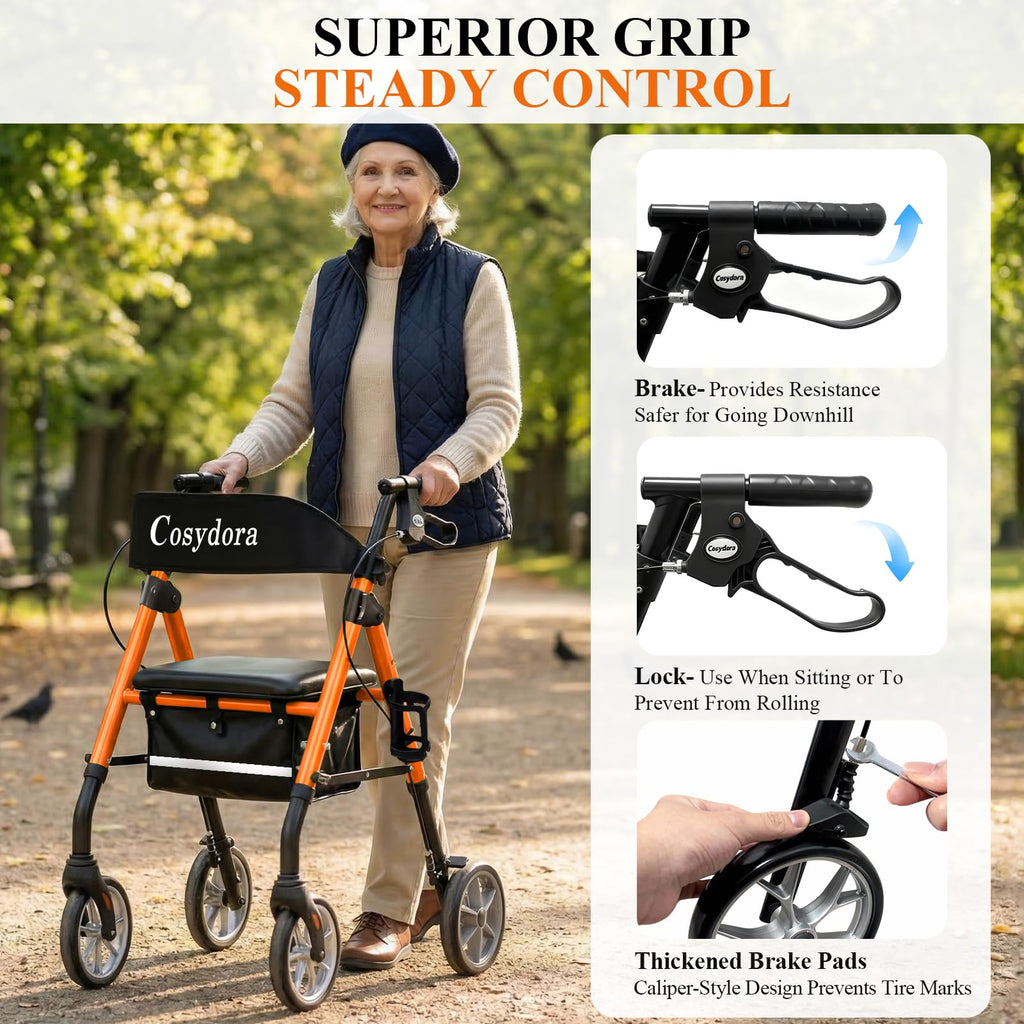 Ultra Lightweight Rollator Walker with Seat A269796