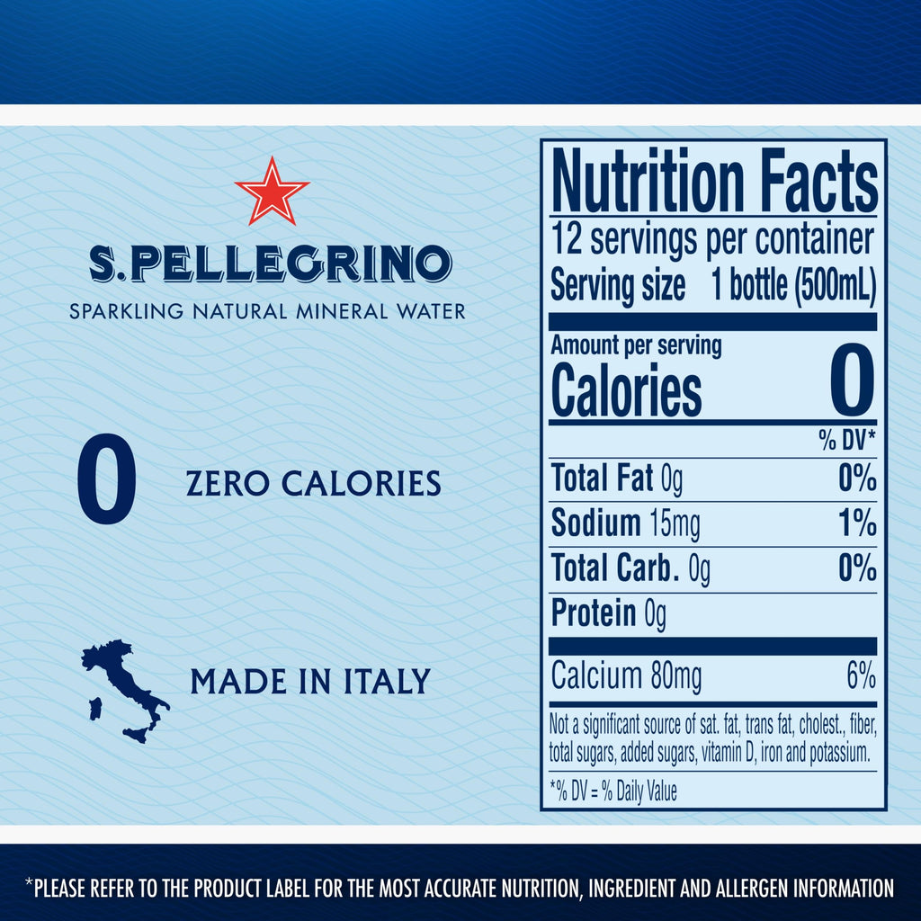 Sparkling Natural Mineral Water 16.9 Fl Oz Pack of 12 Z52533