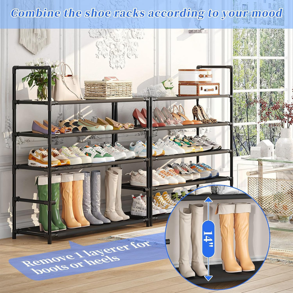 Black 10 Tier Shoe Rack G375089
