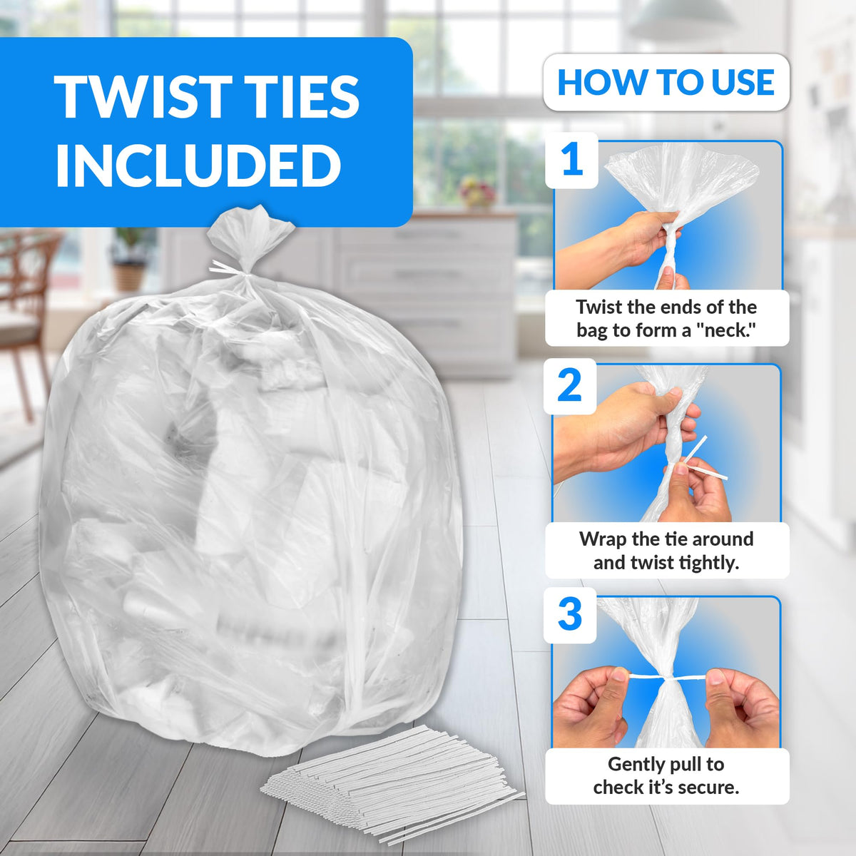 65 Gallon Heavy Duty Trash Bags C357