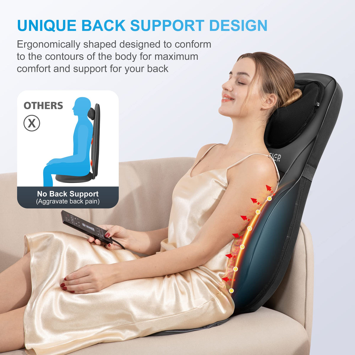 Shiatsu Back Massager with Heat H536