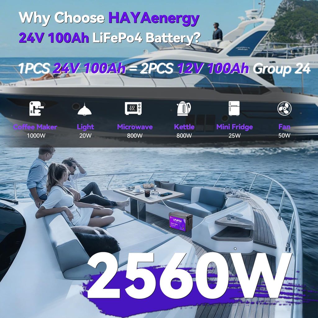 24v 100ah LiFePO4 Lithium Battery with 100A BMS M776