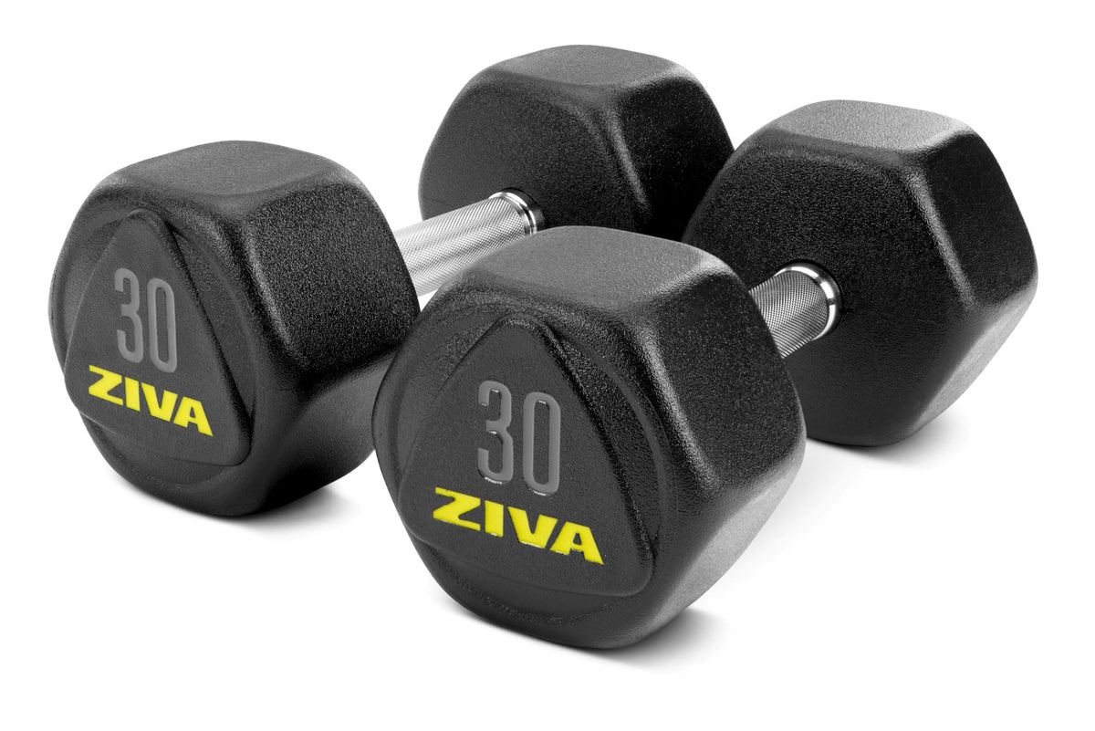 Hex Rubber Coated Dumbbells L115459