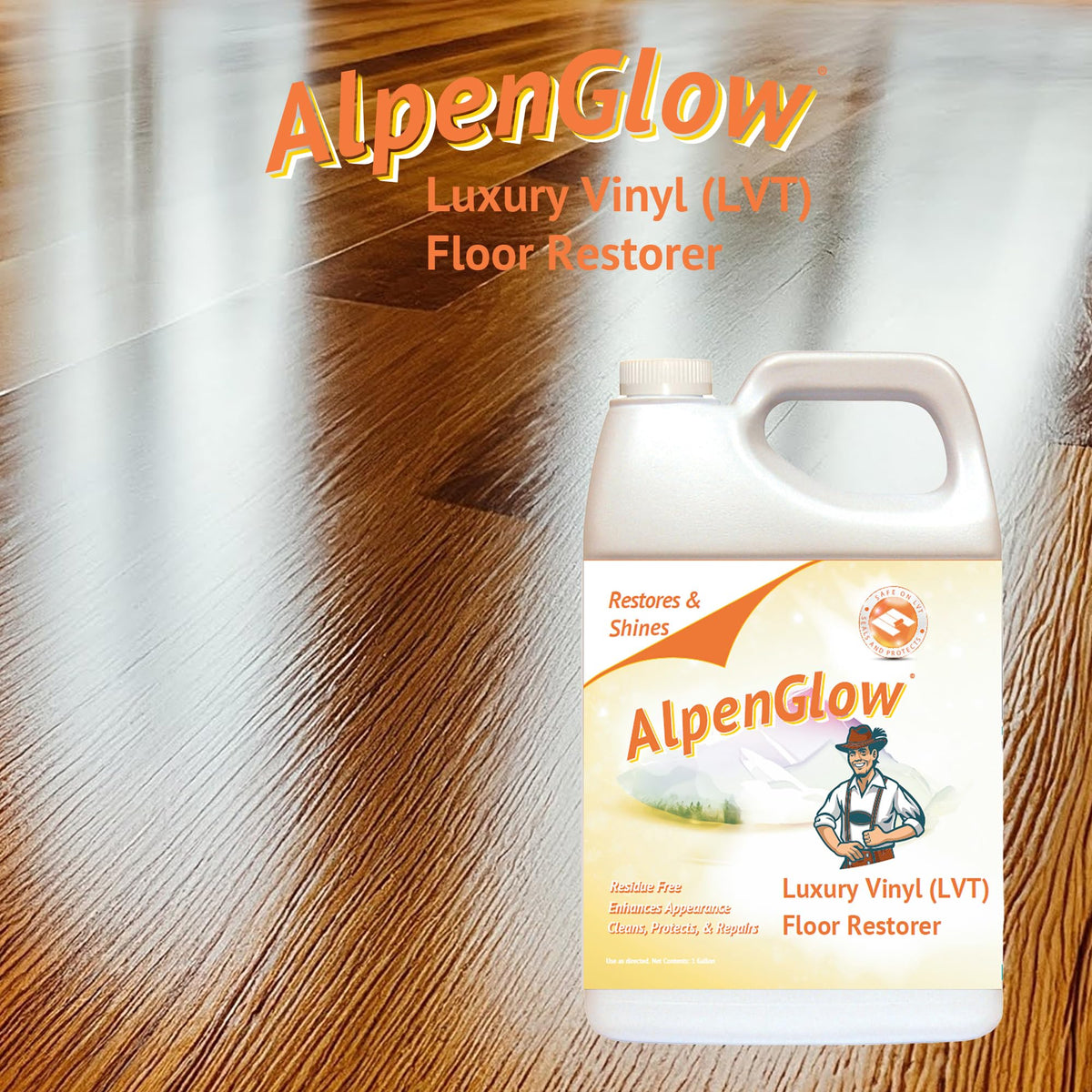 High-Gloss Vinyl Floor Polish Scratch Repair A45921