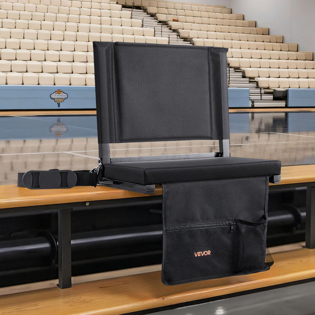 Folding Bleacher Seat with Back Support and Cushion P84219