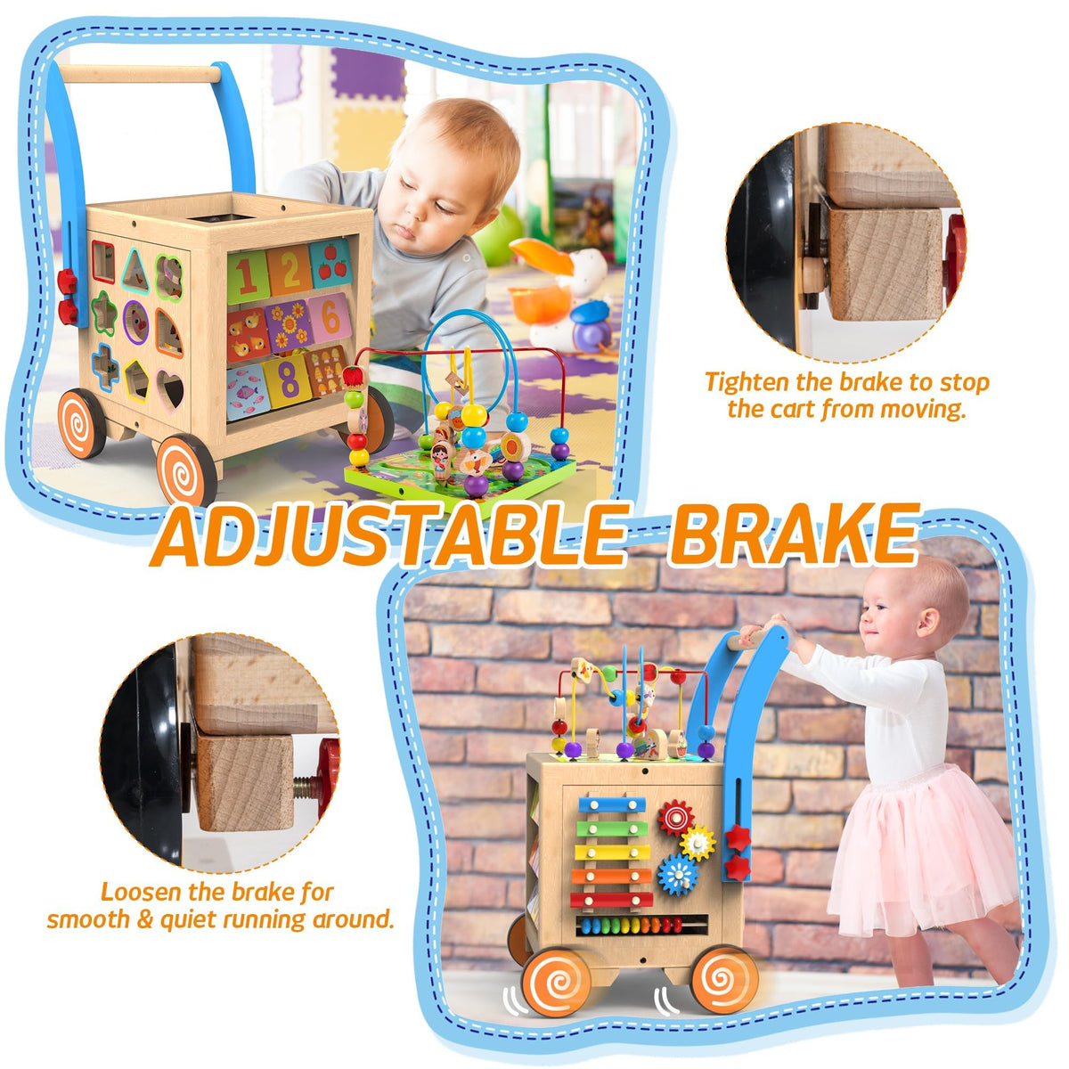 Wooden Activity Cube Walker V300