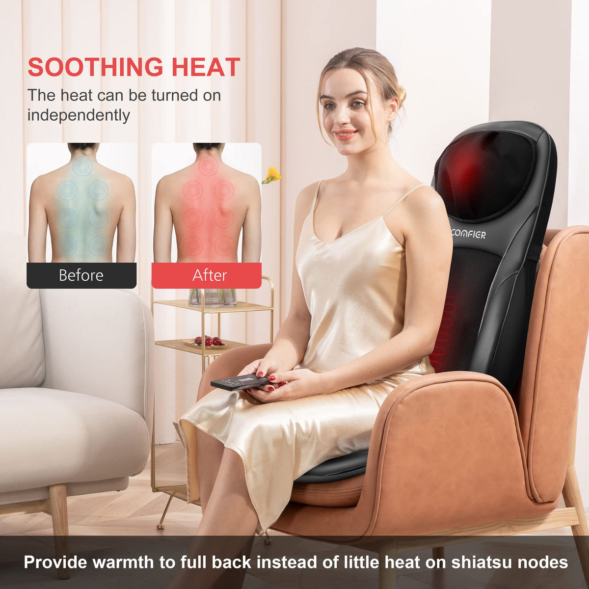 Shiatsu Back Massager with Heat H536
