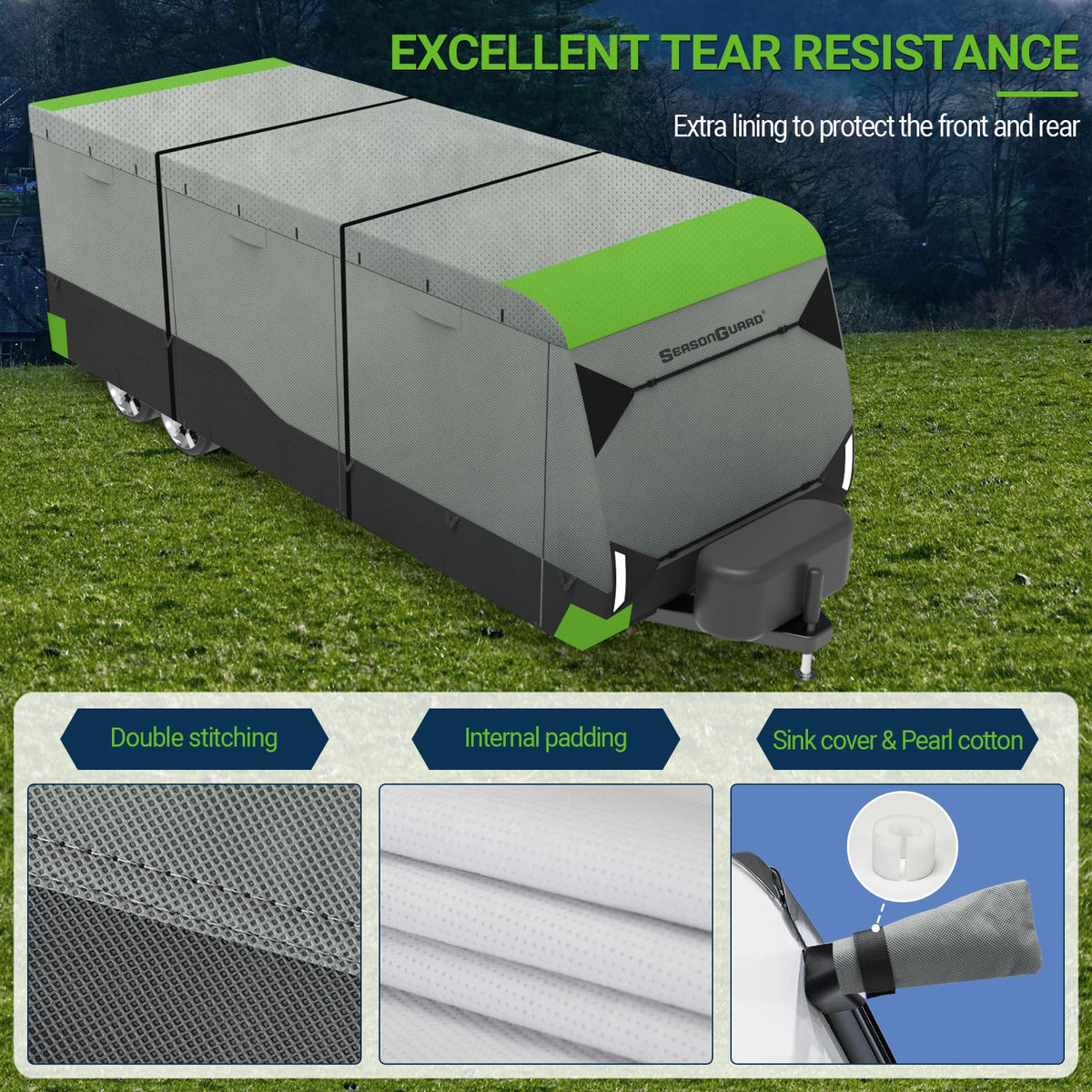 14-16 ft Waterproof Travel Trailer Cover N82381