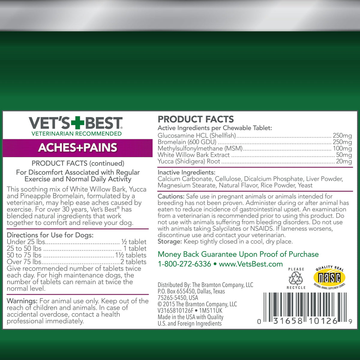 Dog Hip & Joint Support Tablets 150 Count Pack of 2 L7828